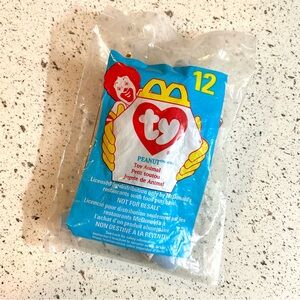 Vintage 1998 Ty McDonald’s Teenie Beanie Babies Peanut the Elephant
